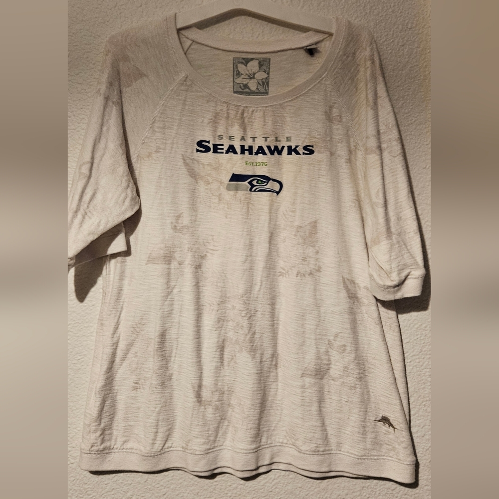 Tommy Bahama Cream Seattle Seahawks Women's Top